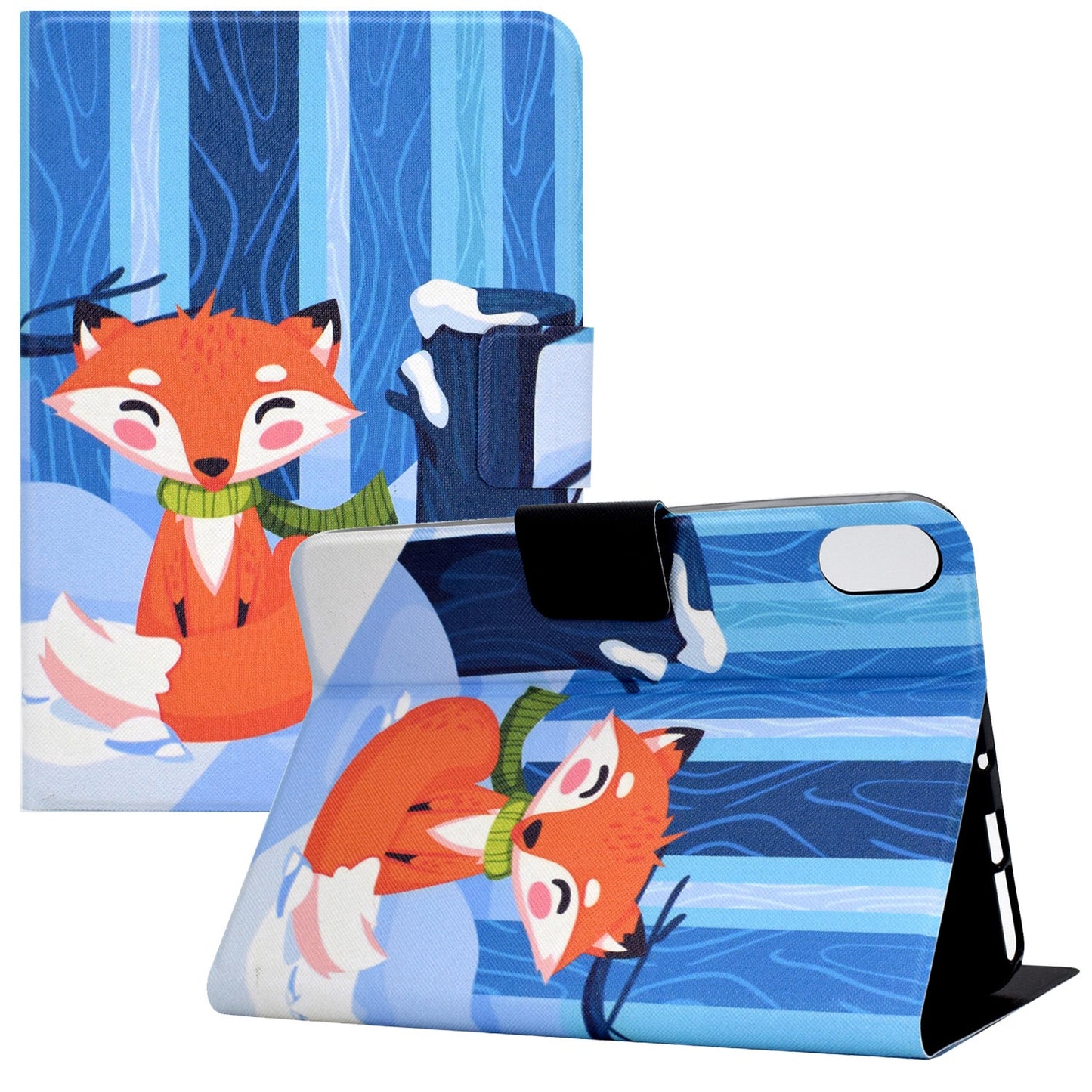 For iPad 10.9 (2022) / iPad 10th Gen Pattern Printing Tablet Case PU Leather Stand Shockproof Auto Wake / Sleep Smart Cover with Card Holder