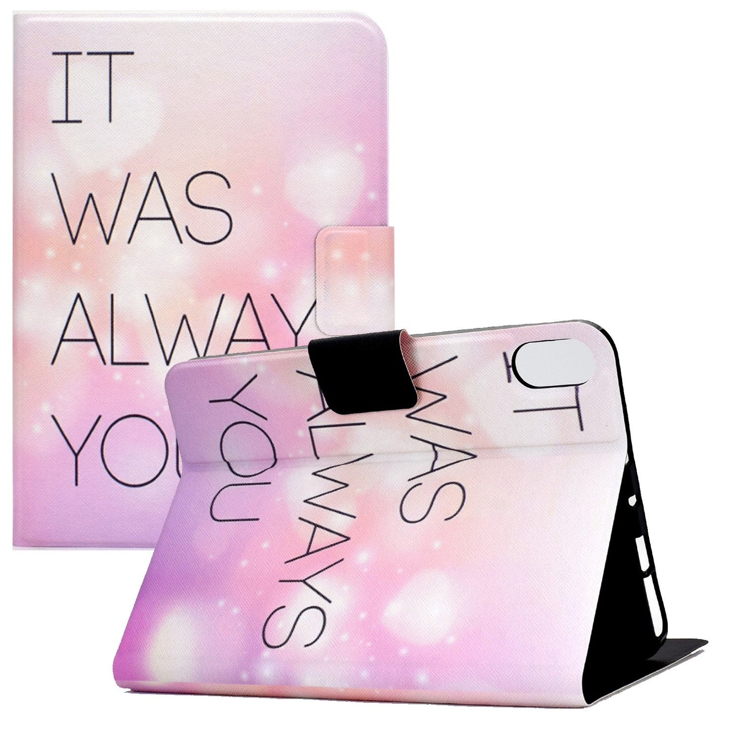 For iPad 10.9 (2022) / iPad 10th Gen Pattern Printing PU Leather Tablet Case Folding Stand Folio Cover with Card Holder