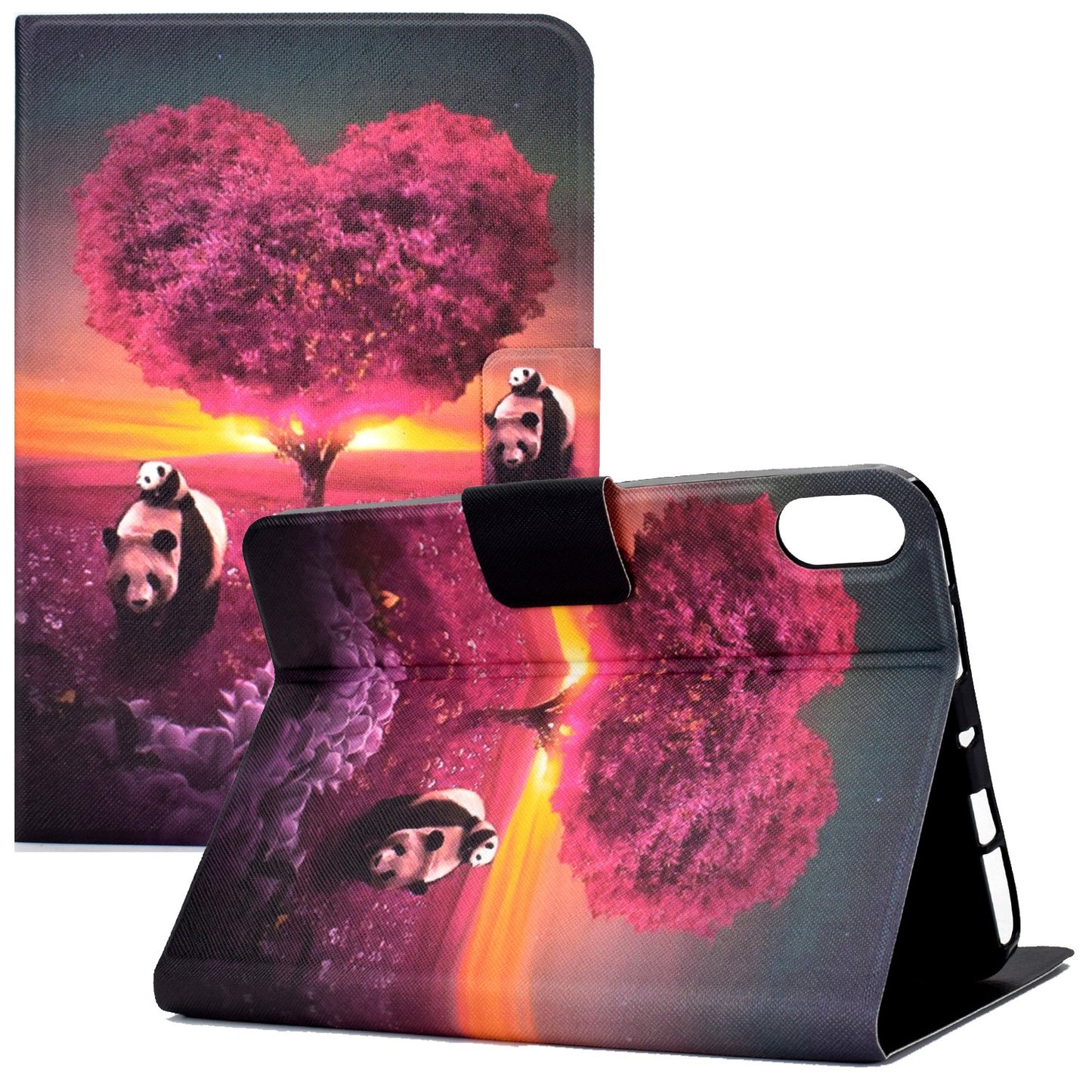 For iPad 10.9 (2022) / iPad 10th Gen Pattern Printing PU Leather Tablet Case Folding Stand Folio Cover with Card Holder