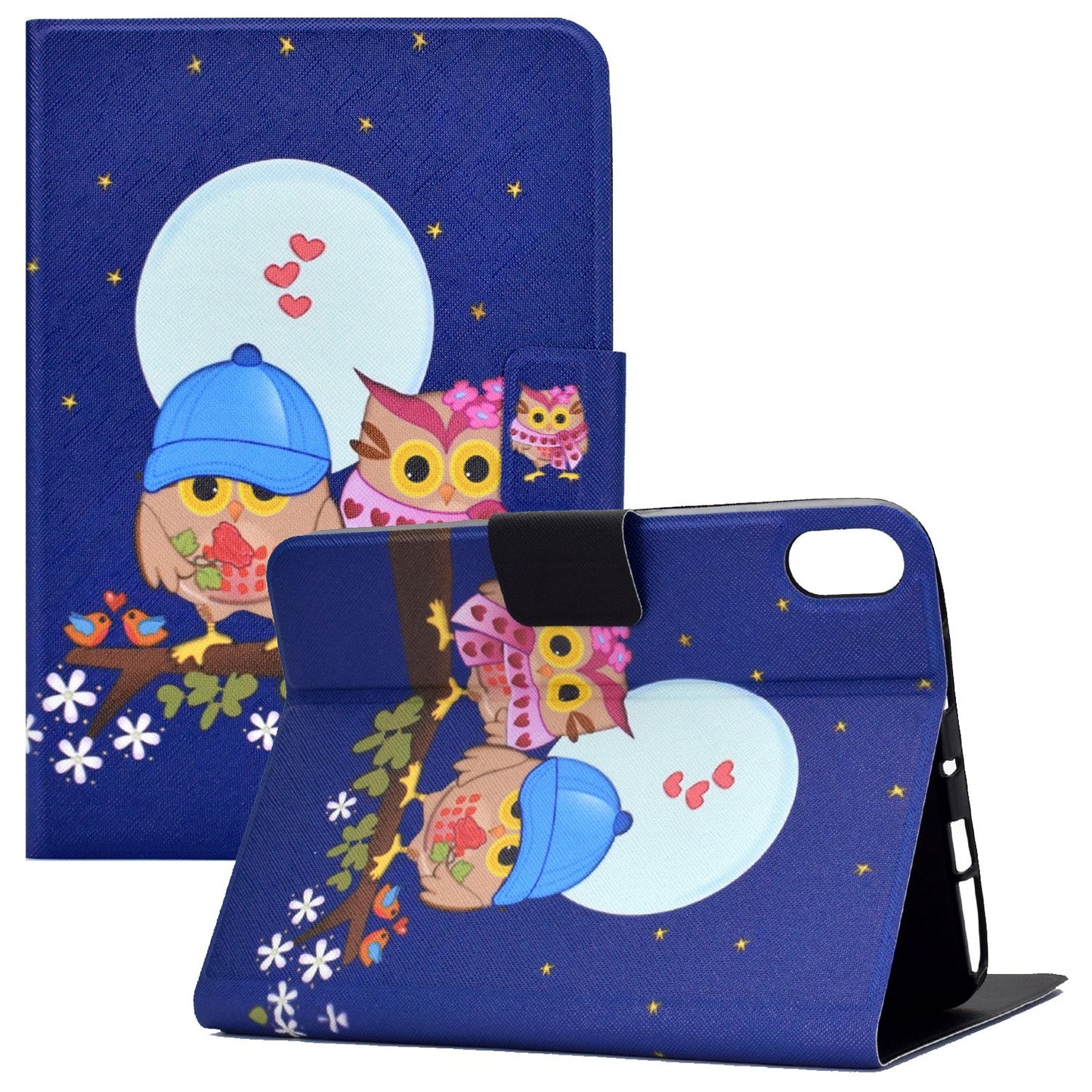 For iPad 10.9 (2022) / iPad 10th Gen Pattern Printing PU Leather Tablet Case Folding Stand Folio Cover with Card Holder