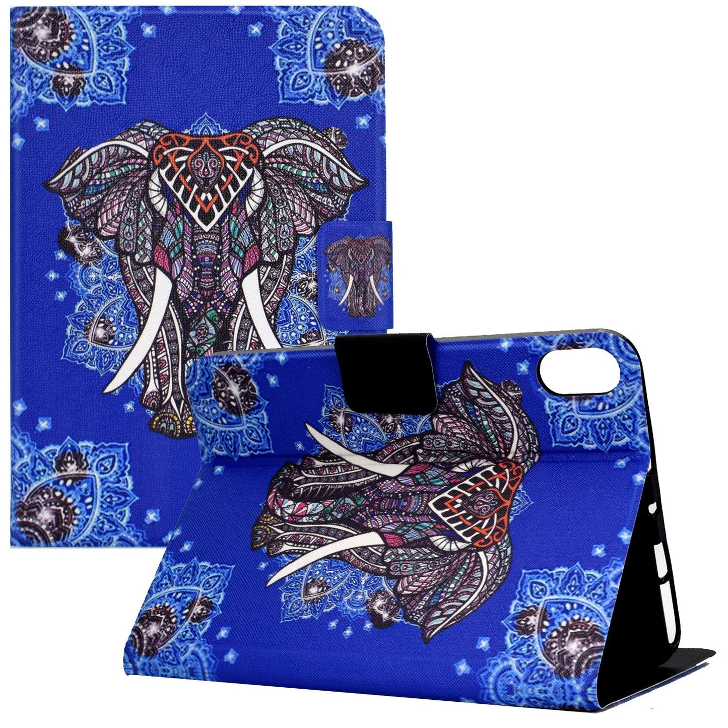 For iPad 10.9 (2022) / iPad 10th Gen Pattern Printing PU Leather Tablet Case Folding Stand Folio Cover with Card Holder