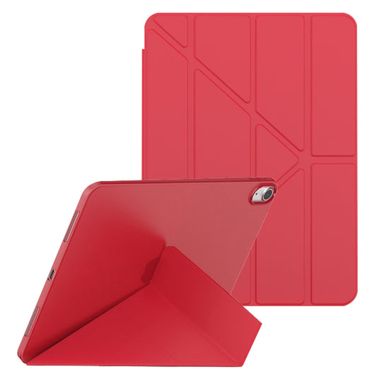 For iPad 10.9 (2022) Origami Stand PU Leather + TPU Protective Case Tablet Drop-proof Cover