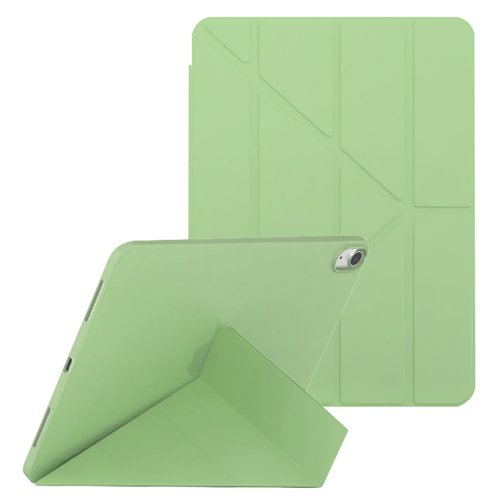 For iPad 10.9 (2022) Origami Stand PU Leather + TPU Protective Case Tablet Drop-proof Cover