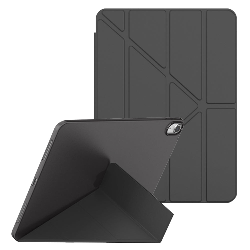 For iPad 10.9 (2022) Origami Stand PU Leather + TPU Protective Case Tablet Drop-proof Cover