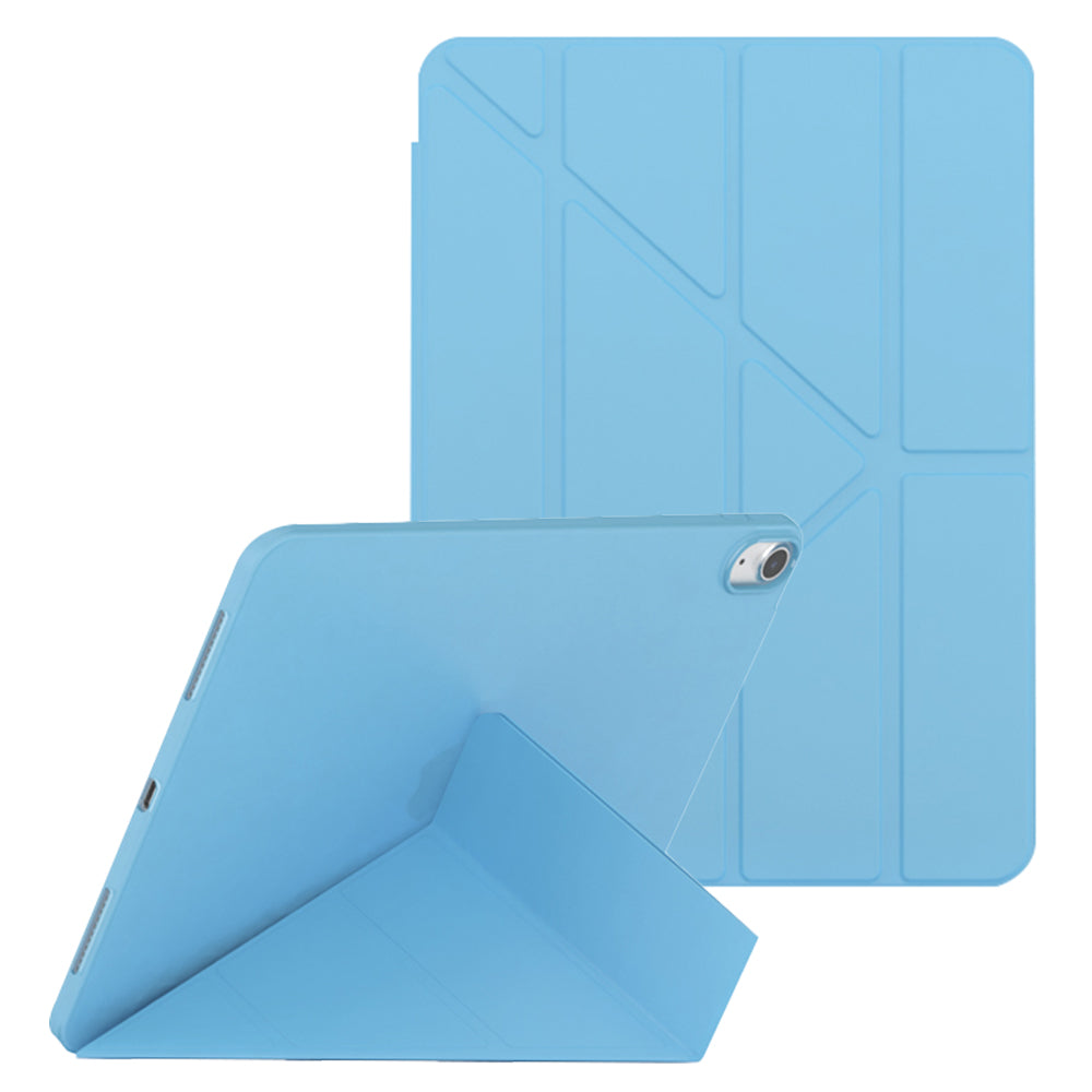 For iPad 10.9 (2022) Origami Stand PU Leather + TPU Protective Case Tablet Drop-proof Cover