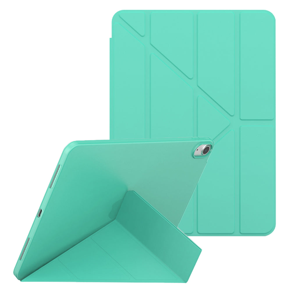 For iPad 10.9 (2022) Origami Stand PU Leather + TPU Protective Case Tablet Drop-proof Cover