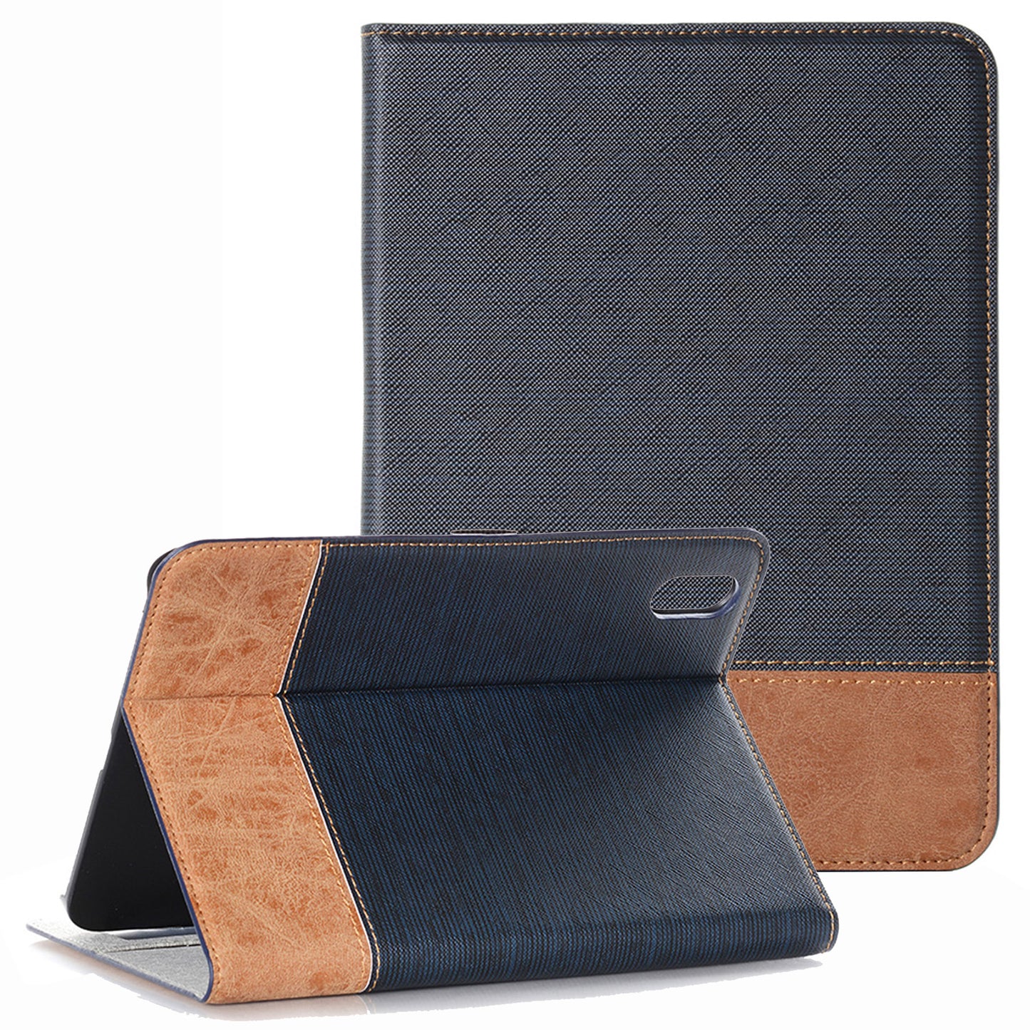 For iPad 10.9 (2022) Cross Texture PU Leather + PC Tablet Case Anti-drop Stand Wallet Protective Cover