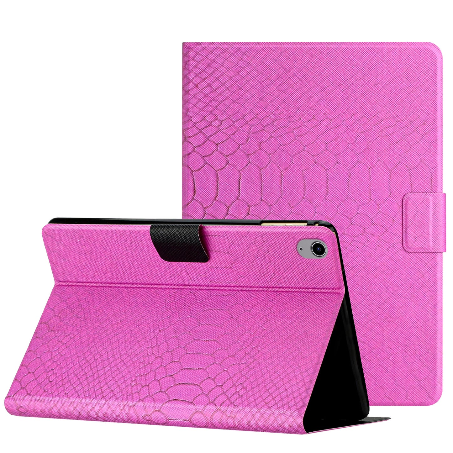 For iPad 10.9 (2022) / iPad 10th Gen Crocodile Pattern Printing Stand Folio Tablet Case PU Leather Card Holder Smart Cover Shell with Auto Wake / Sleep