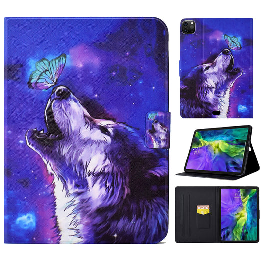 For iPad Pro 11 (2022) / (2021) / (2020) / (2018) / iPad Air (2020) PU Leather Tablet Case Pattern Printing Cover Stand Smart Cover Shell with Card Holder