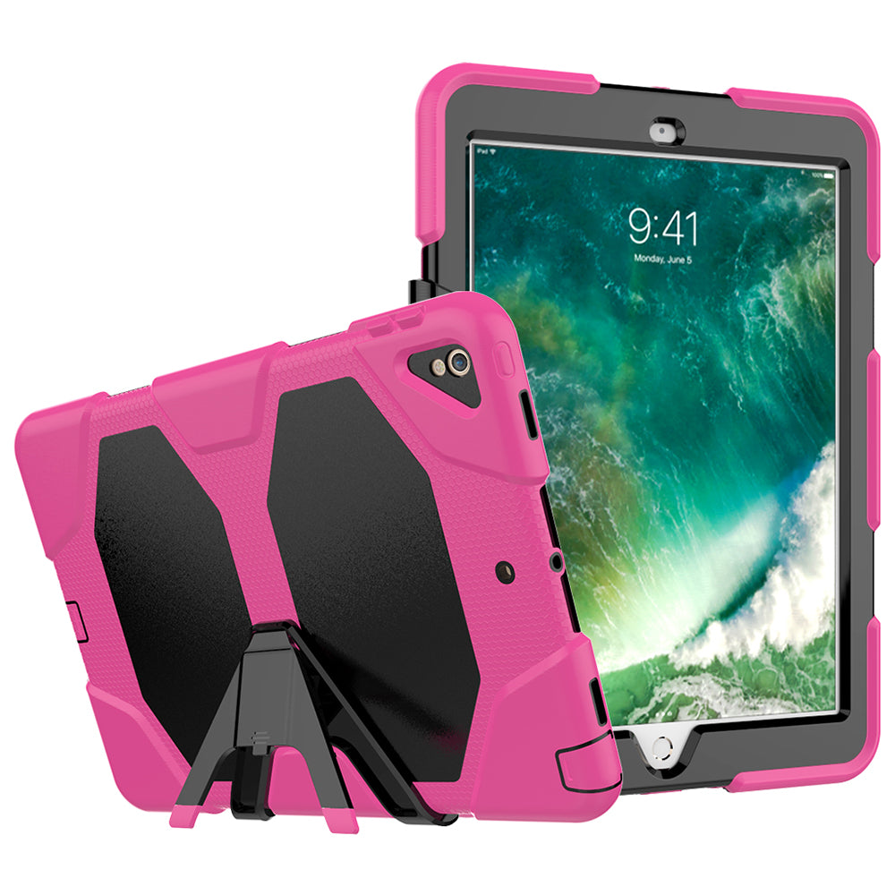 For iPad Air 10.5 inch (2019) / iPad Pro 10.5-inch (2017) Rugged Protective Tablet Case Shockproof PC + Silicone Kickstand Cover