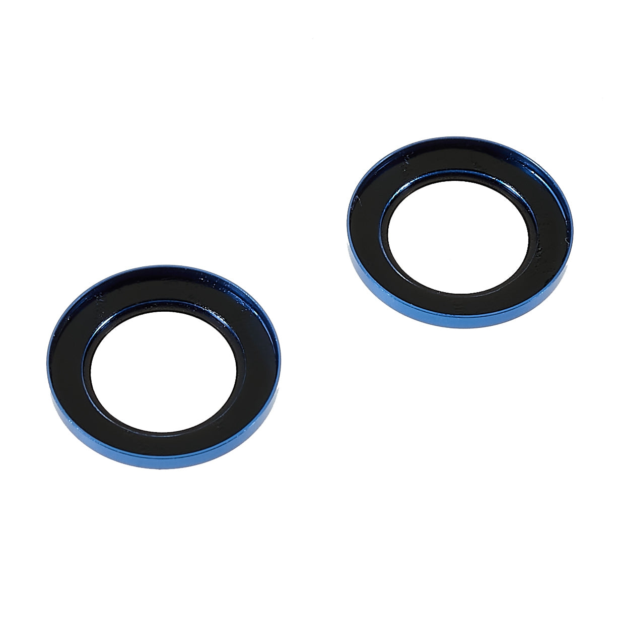 2Pcs / Set for iPhone 14 6.1 inch / 14 Plus 6.7 inch Glitter Rhinestone Camera Lens Protector Metal Ring Tempered Glass Lens Fim