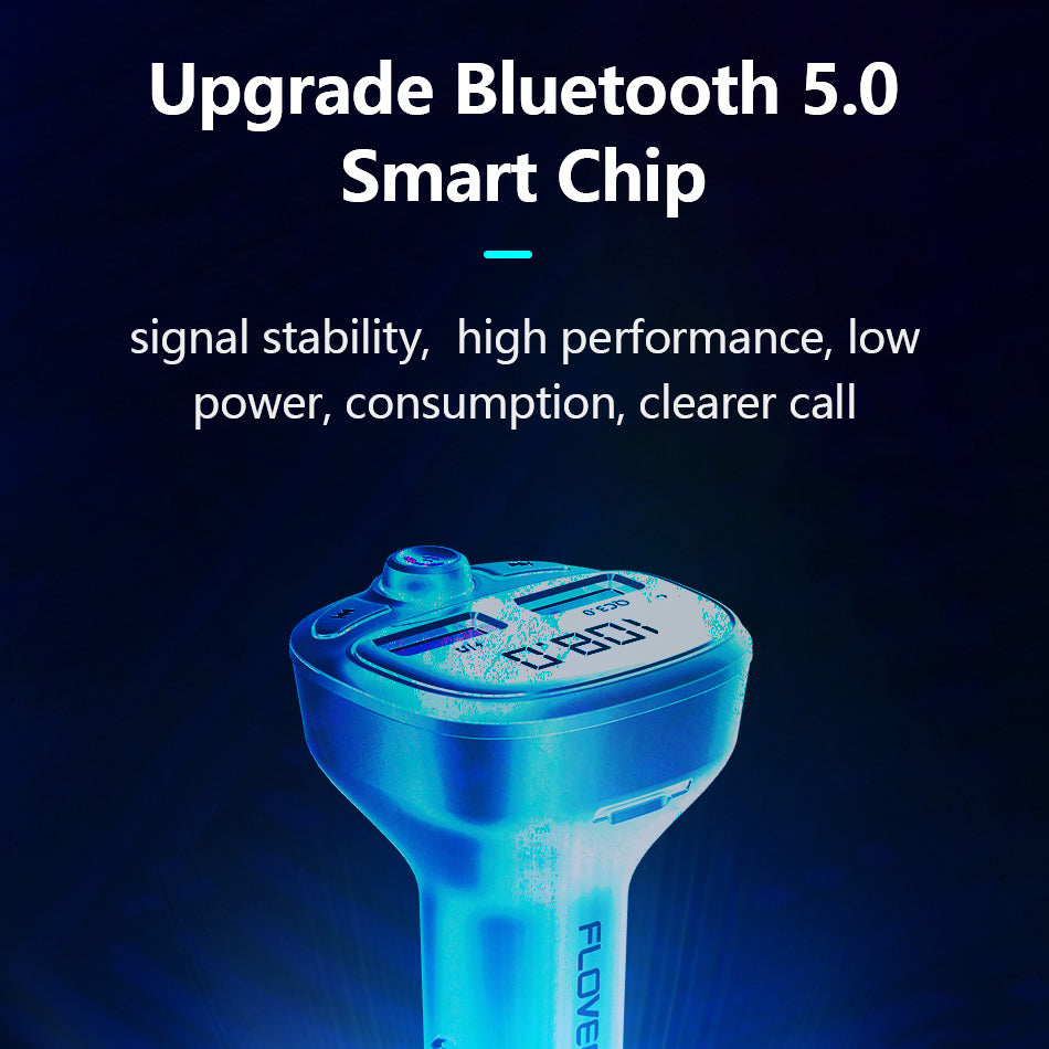 FLOVEME YXF216878 QC3.0 Fast Charging Dual USB Car Charger Bluetooth MP3 Player