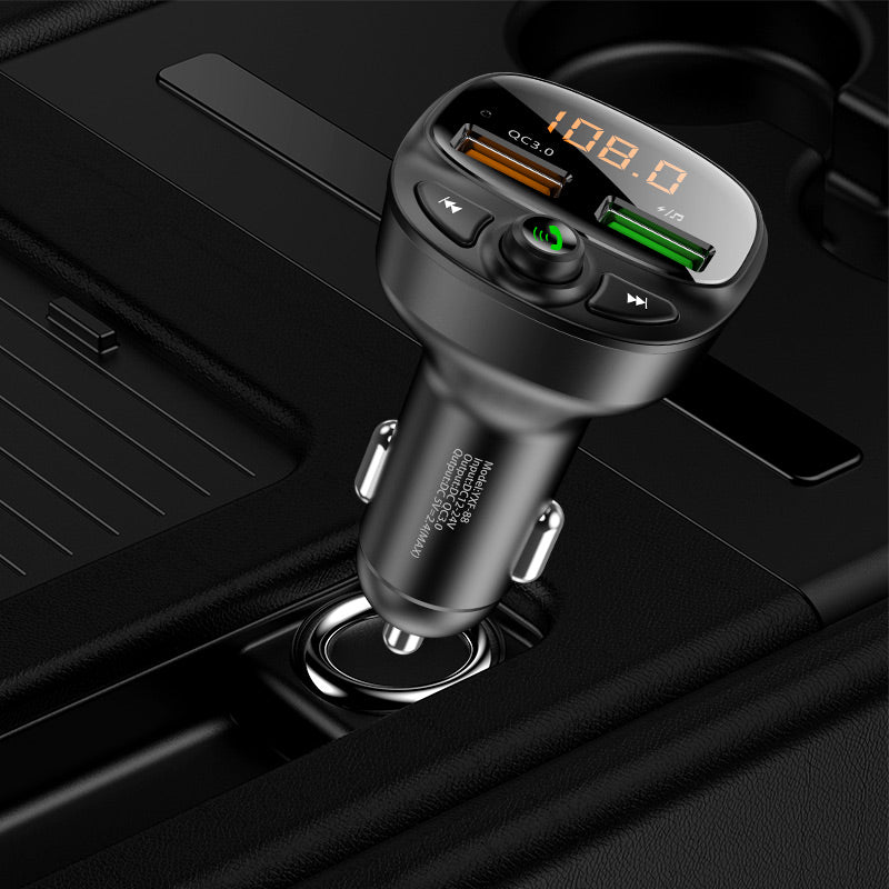 FLOVEME YXF216878 QC3.0 Fast Charging Dual USB Car Charger Bluetooth MP3 Player