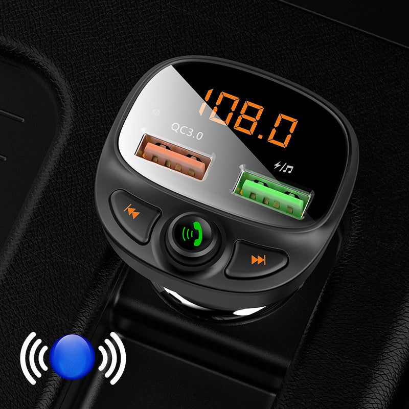 FLOVEME YXF216878 QC3.0 Fast Charging Dual USB Car Charger Bluetooth MP3 Player