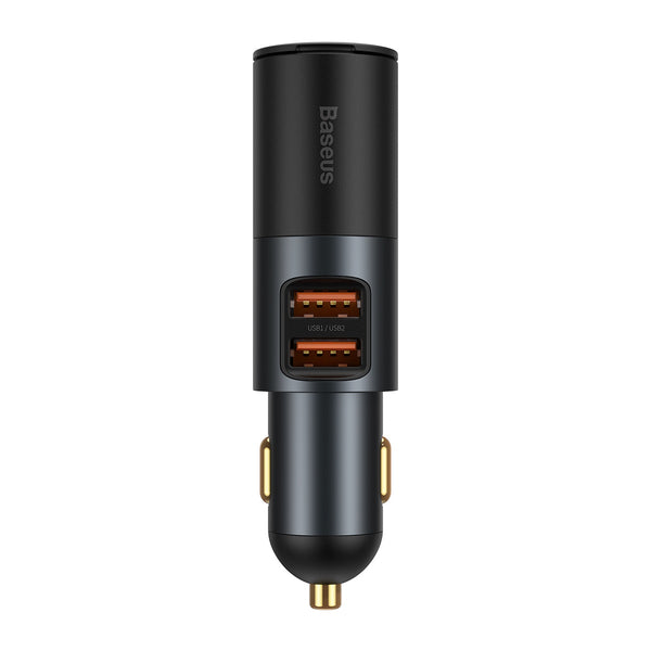 BASEUS Share Together 120W Dual USB Port Fast Charge Car Charger with Cigarette Lighter for 12-24V Car