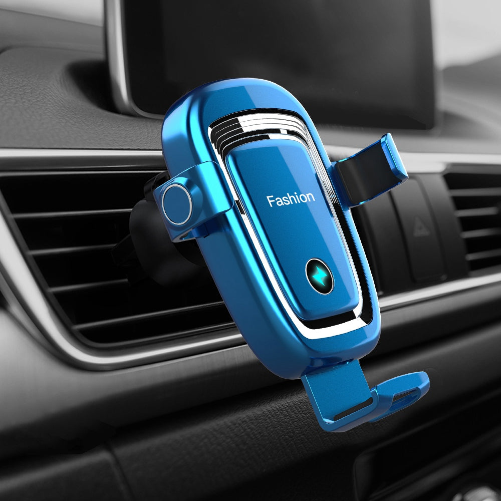 S19 15W Wireless Phone Charger Car Air Vent Holder Mount Gravity Sensing Auto Clamping Phone Stand Holder Qi Wireless Fast Charger