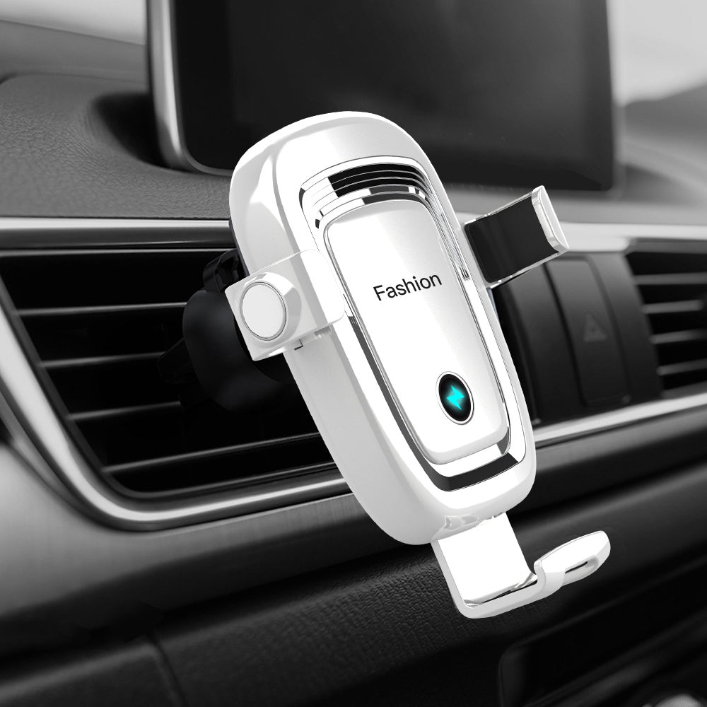 S19 15W Wireless Phone Charger Car Air Vent Holder Mount Gravity Sensing Auto Clamping Phone Stand Holder Qi Wireless Fast Charger
