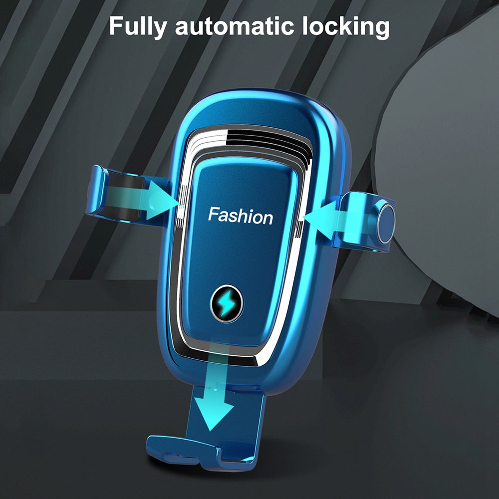 S19 15W Wireless Phone Charger Car Air Vent Holder Mount Gravity Sensing Auto Clamping Phone Stand Holder Qi Wireless Fast Charger