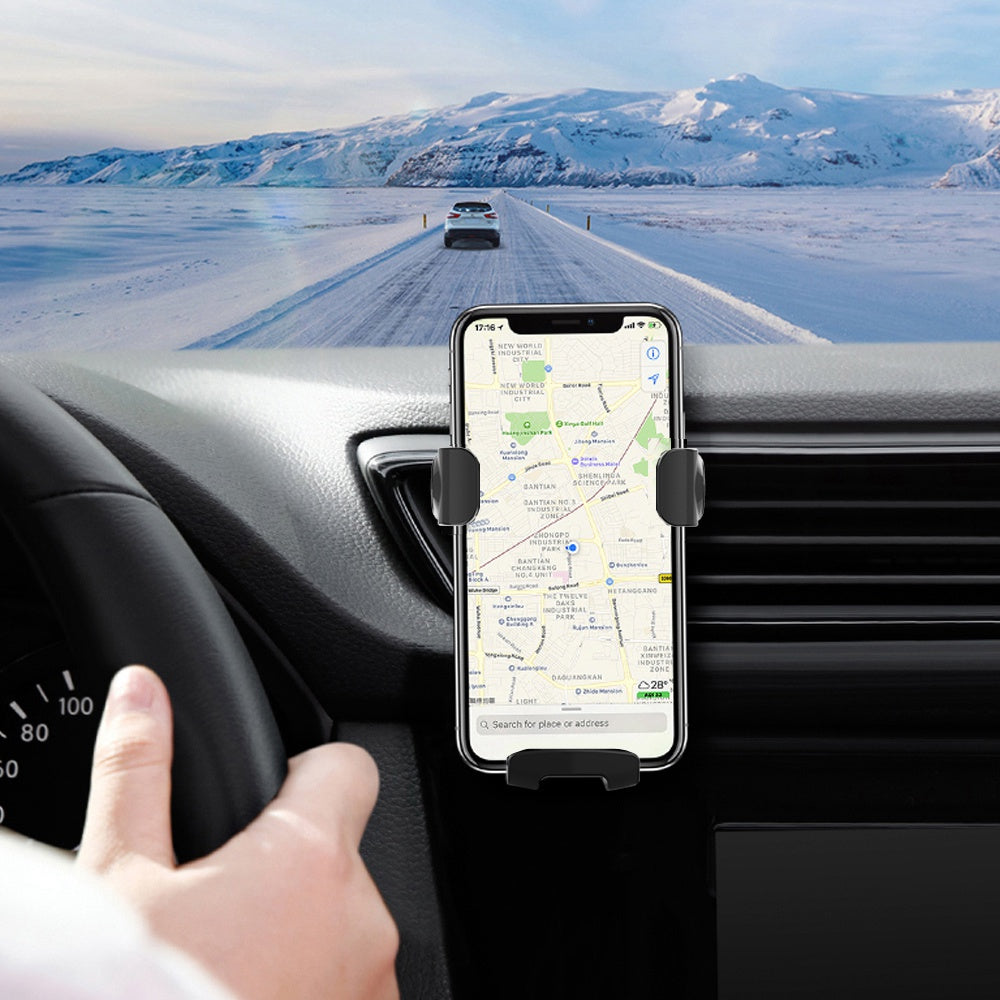 S19 15W Wireless Phone Charger Car Air Vent Holder Mount Gravity Sensing Auto Clamping Phone Stand Holder Qi Wireless Fast Charger