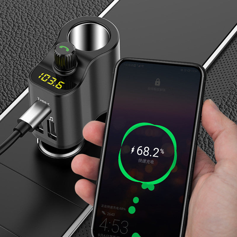 C03 3.1A Dual USB + Type-C Car Charger Voltage Detection Cigarette Lighter Socket Charge Adapter