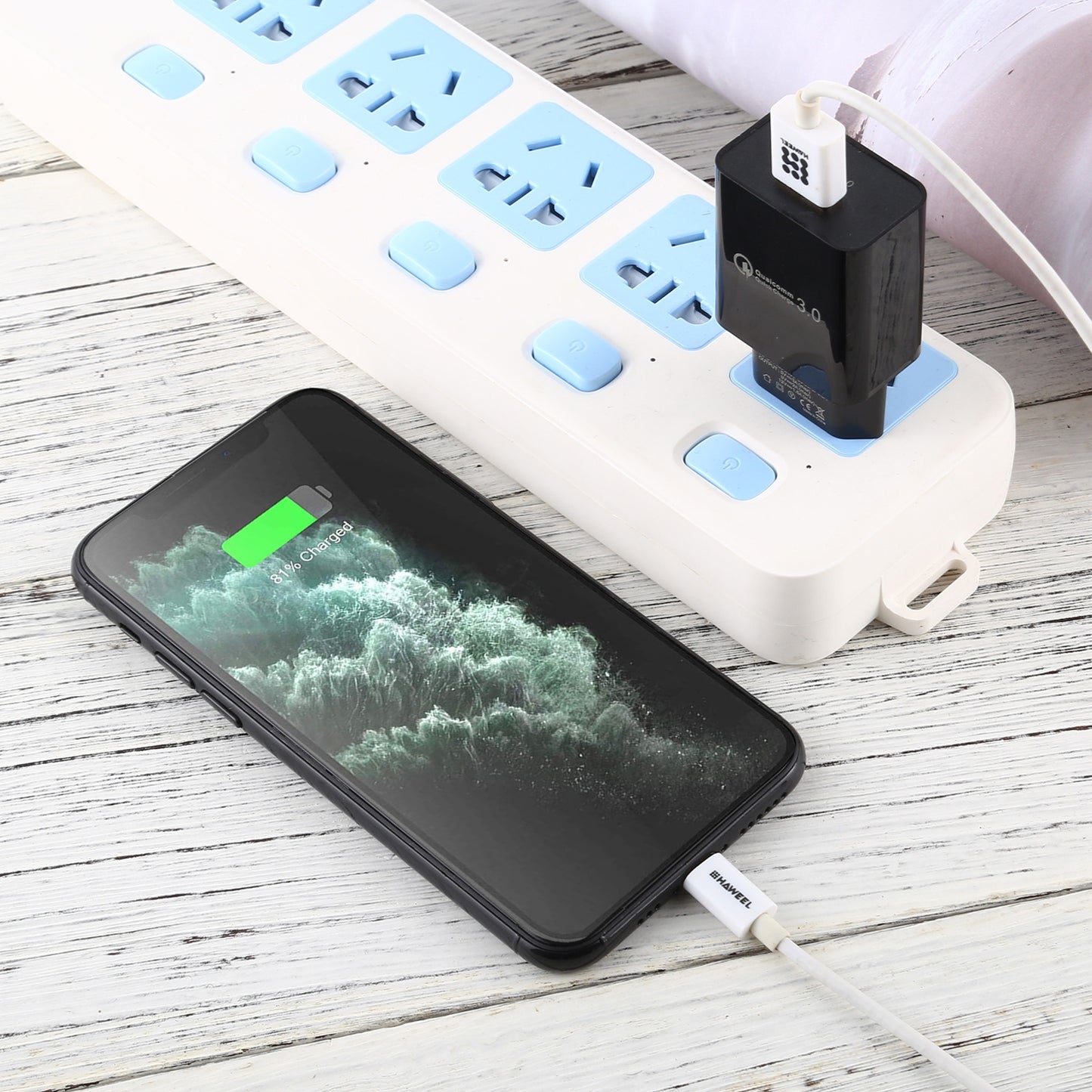 LZ-706 QC 3.0 Fast Charging USB Wall Charger Travel Power Adapter