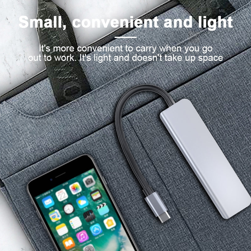2008N 4-in-1 Multifunction Type-C to Hub Adapter with 3x USB 3.0 Port