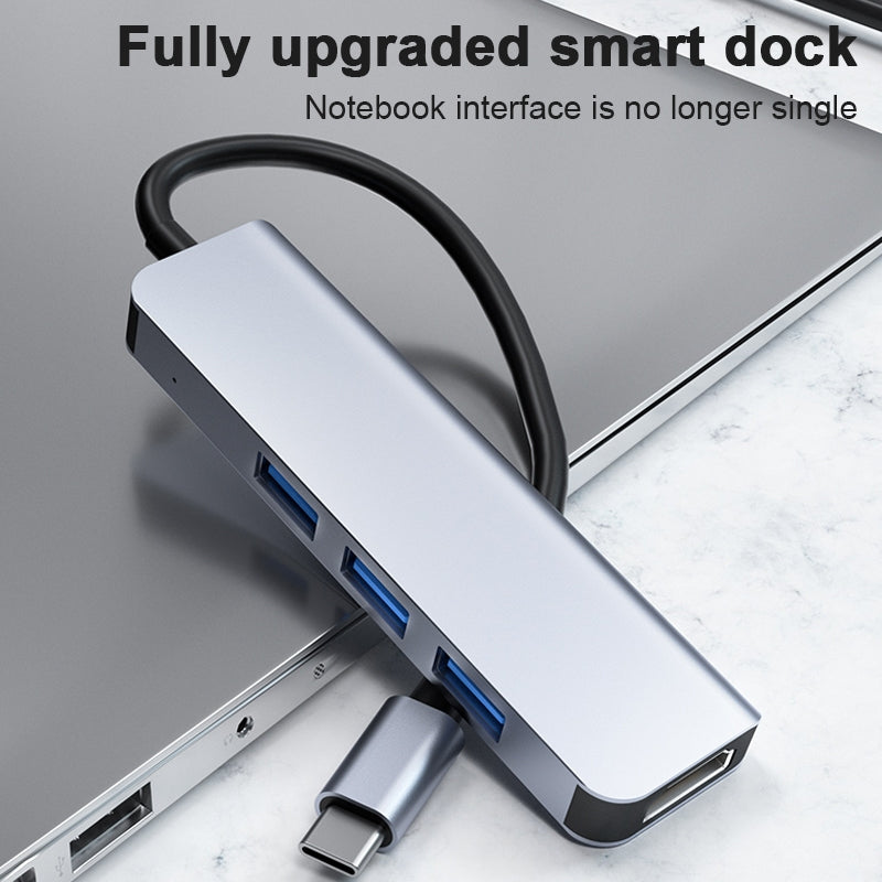 2008N 4-in-1 Multifunction Type-C to Hub Adapter with 3x USB 3.0 Port