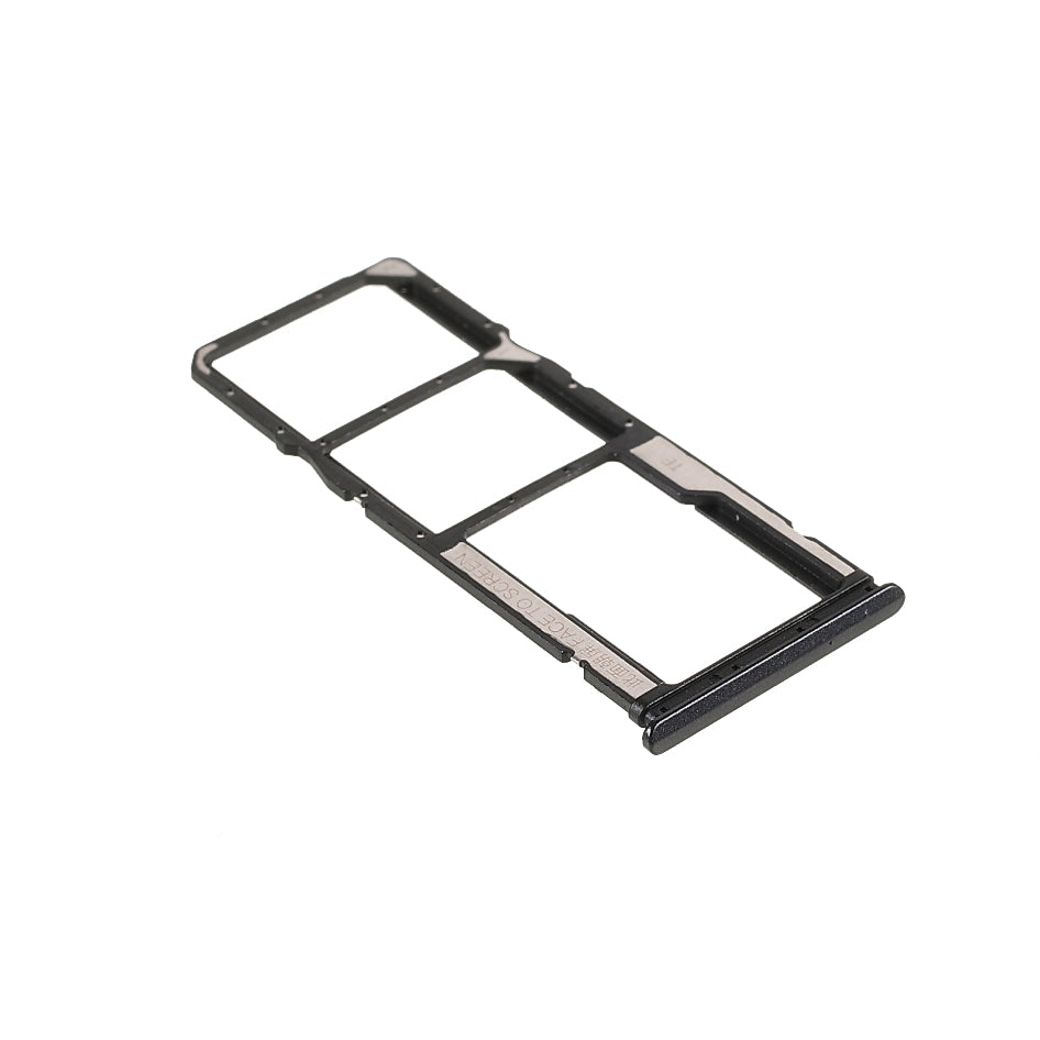OEM Dual SIM + TF Card Tray Holder Replacement for Xiaomi Redmi 9T (J19S, M2010J19SG, M2010J19SY) - Black