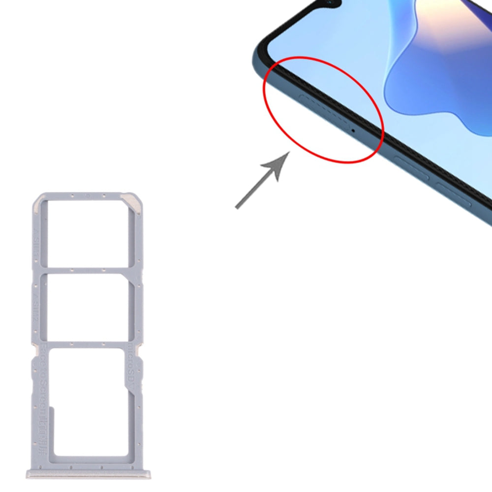 For Oppo A54s Dual SIM Card + TF Card Tray Holder Replacement (without Logo)
