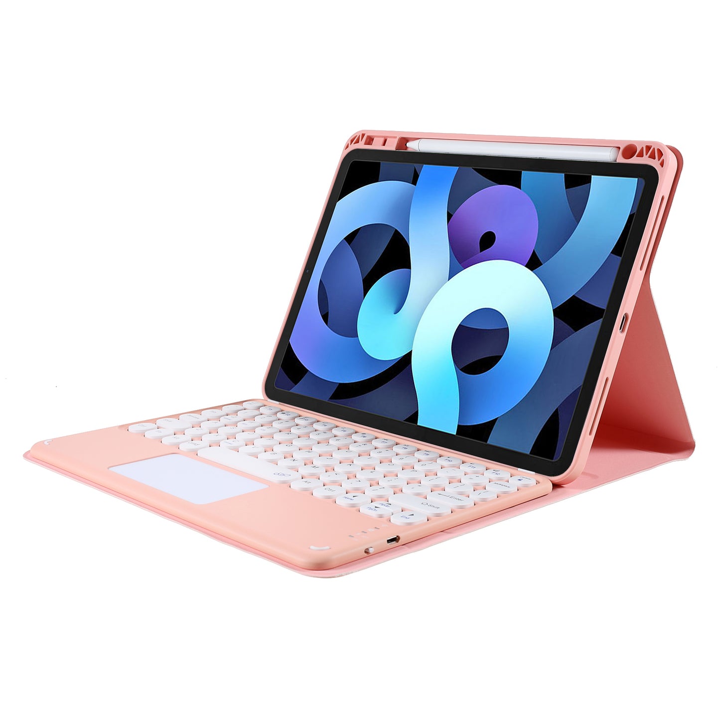 2 in 1 For iPad Pro 11-inch (2021/2020/2018) Leather Tablet Case Bluetooth Keyboard Protective Stand Tablet Cover with Pen Slot