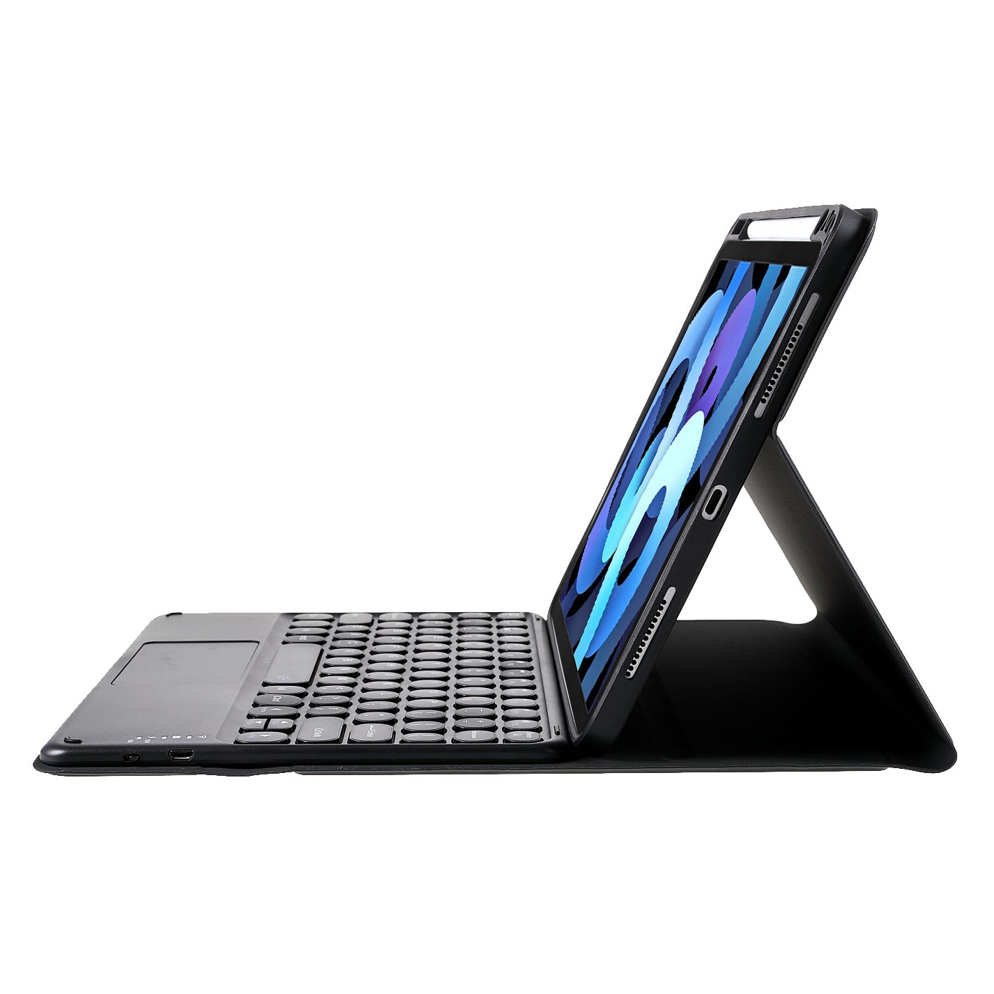 2 in 1 For iPad Pro 11-inch (2021/2020/2018) Leather Tablet Case Bluetooth Keyboard Protective Stand Tablet Cover with Pen Slot