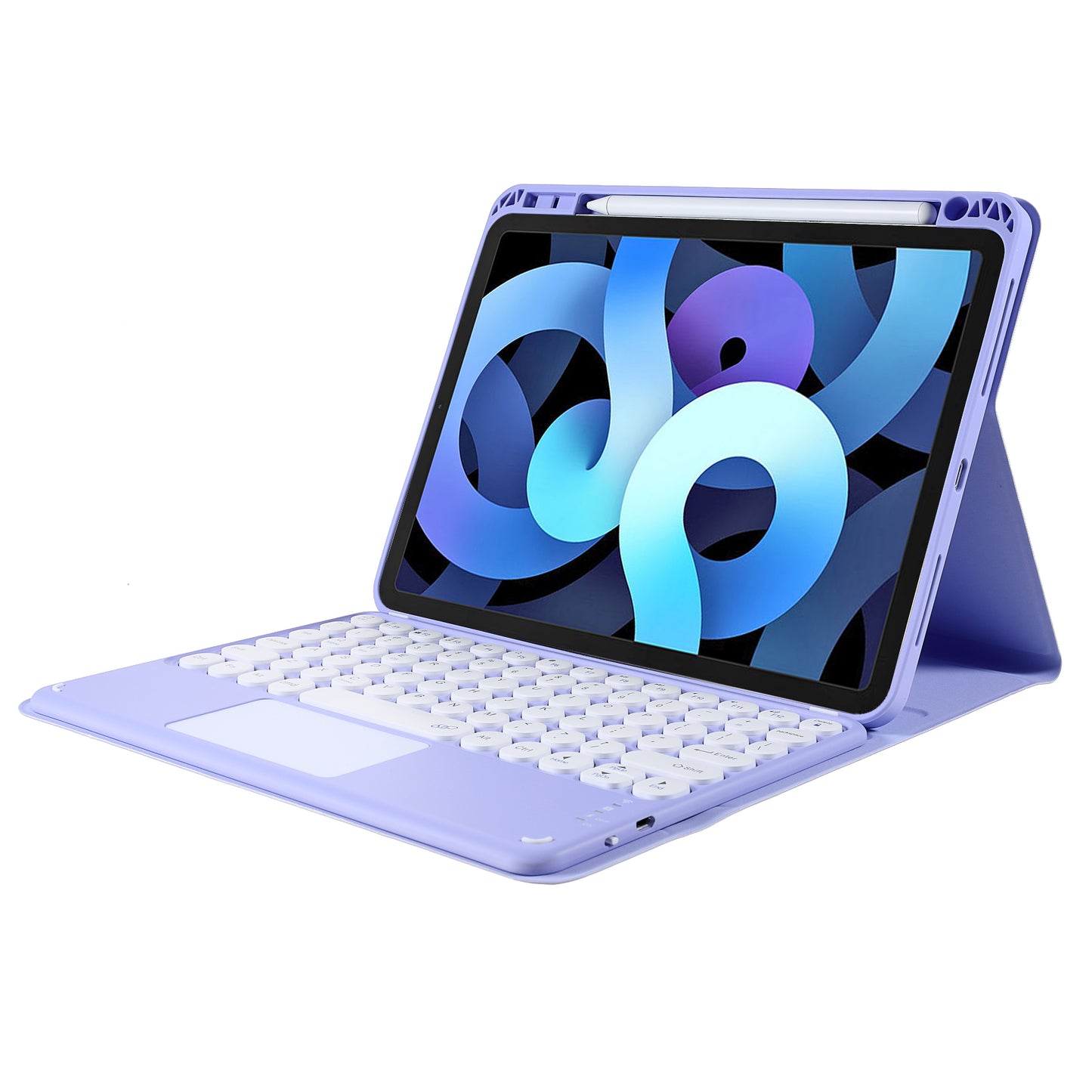 2 in 1 For iPad Pro 11-inch (2021/2020/2018) Leather Tablet Case Bluetooth Keyboard Protective Stand Tablet Cover with Pen Slot