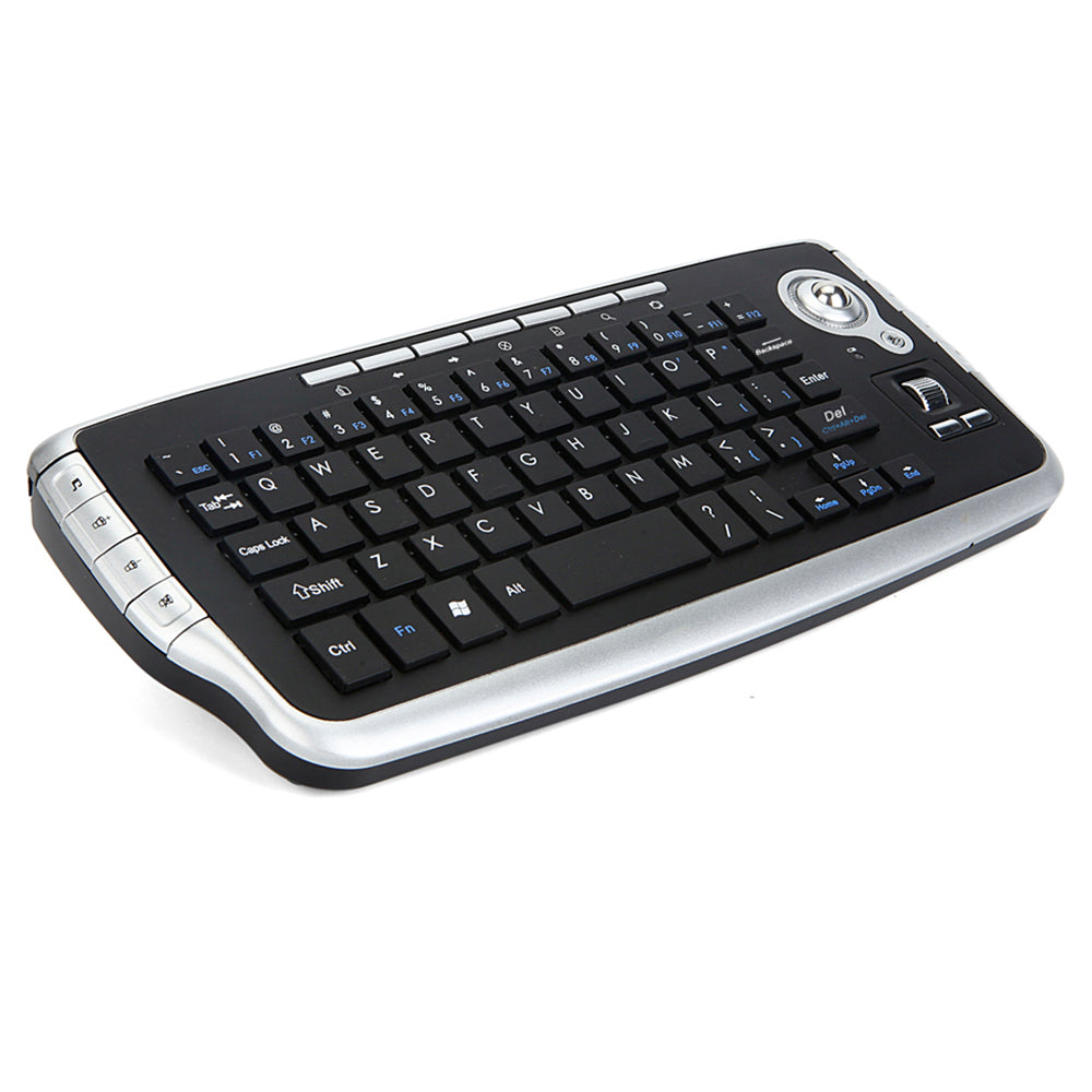 2.4G Wireless Keyboard Multimedia 1200DPI Trackball Air Mouse for Laptop PC