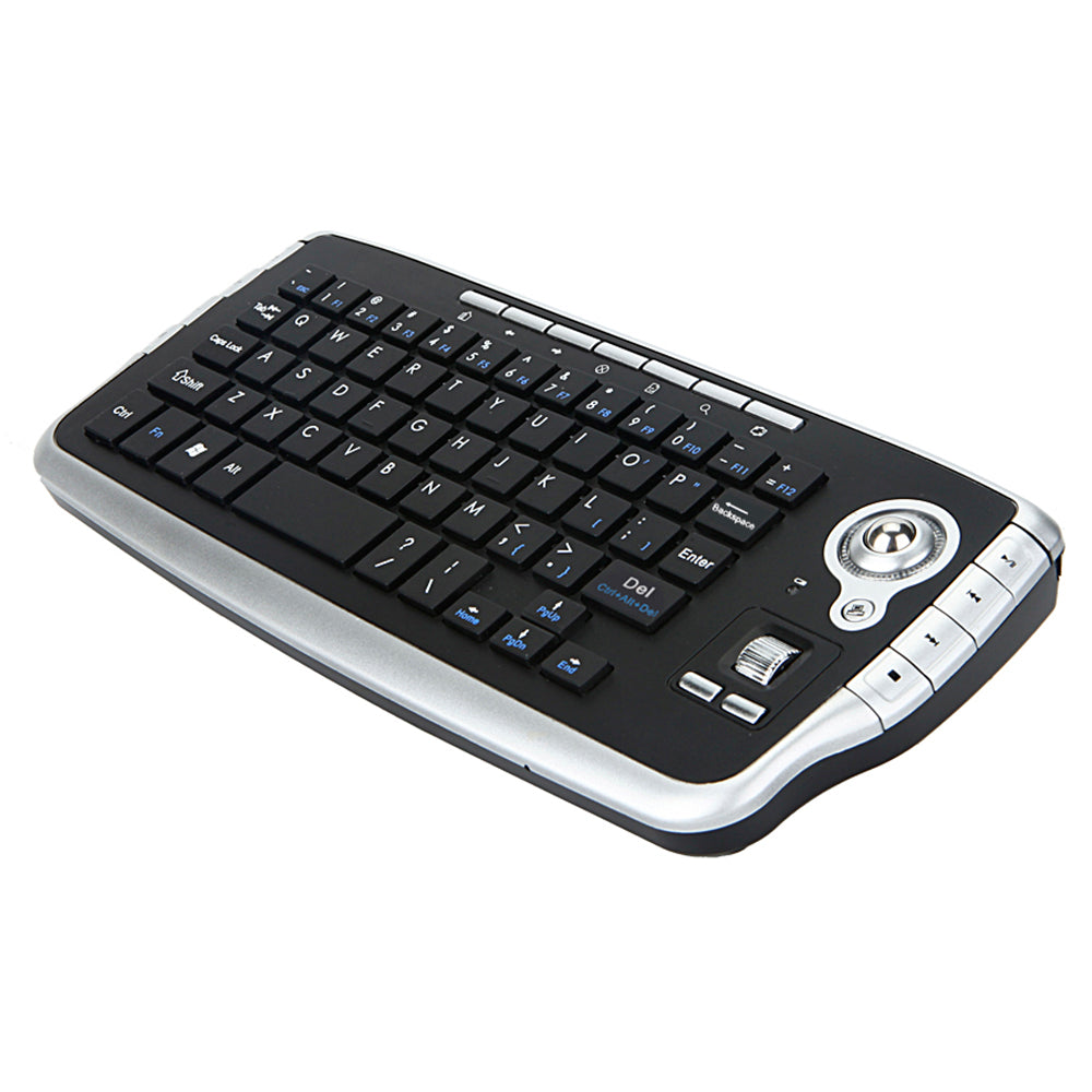 2.4G Wireless Keyboard Multimedia 1200DPI Trackball Air Mouse for Laptop PC
