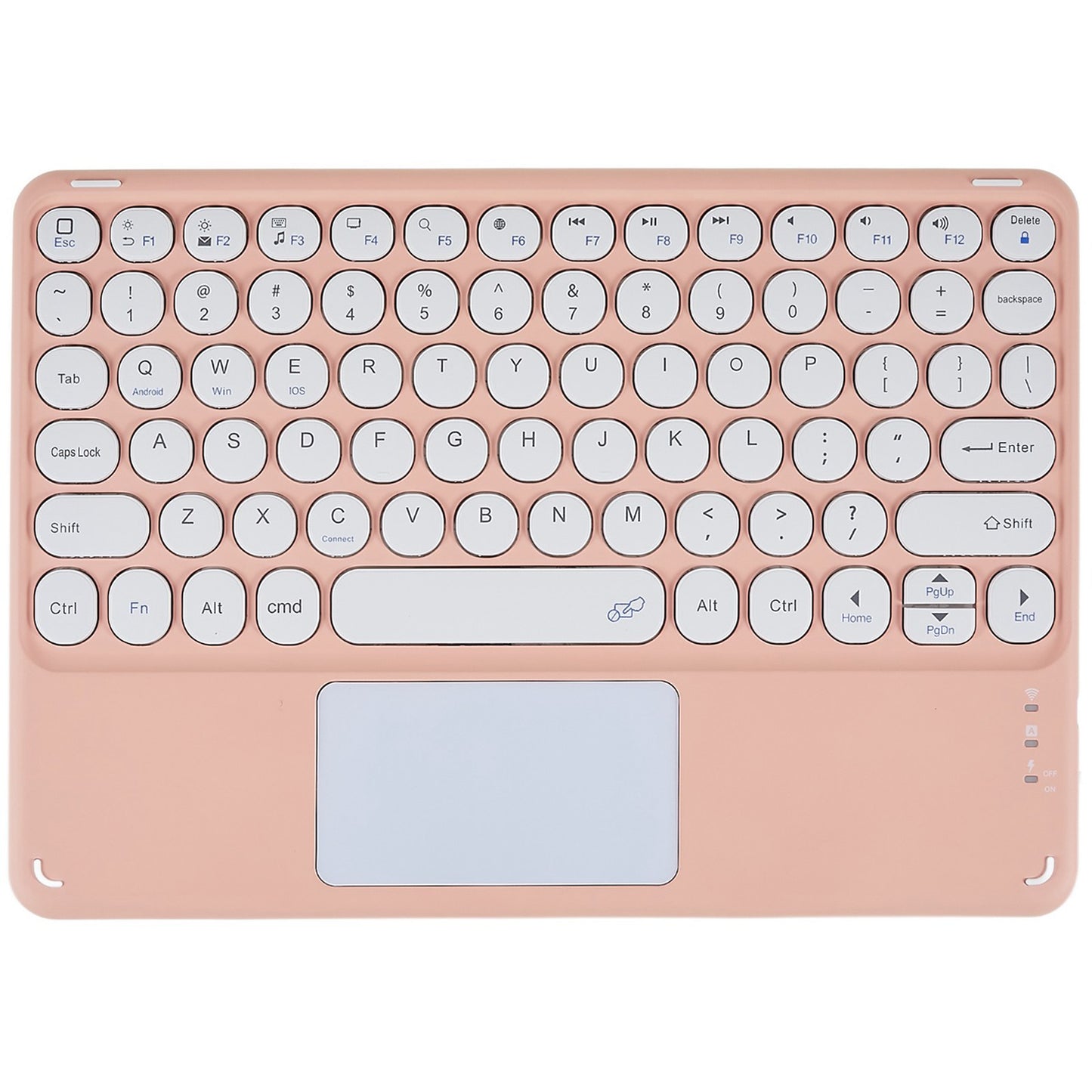 250 10 Inch Portable Bluetooth Keyboard Ultra-thin Magnetic Wireless Keyboard with TouchPad/Round Keycaps for Tablets Mobile Phones