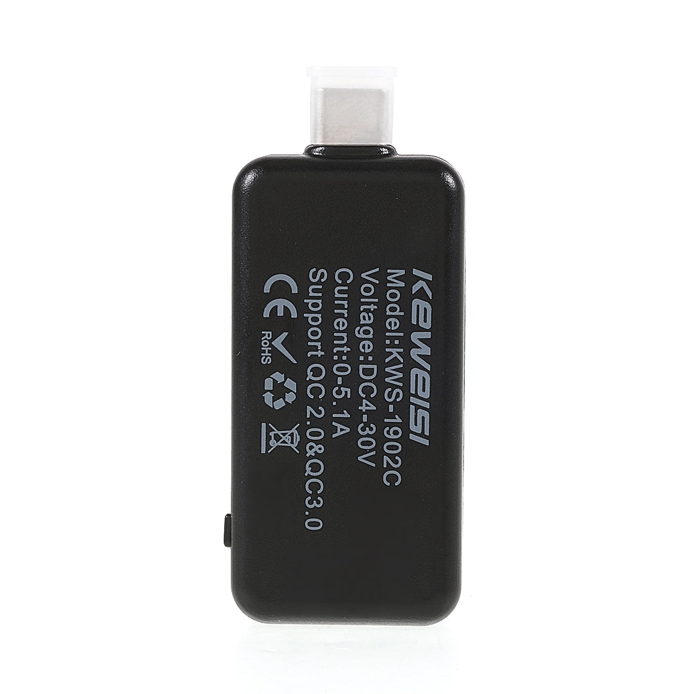 KWS-1902C Type-C Interface USB Multi-function Tester Portable Mini Tester Current/Voltage Detector with LED Screen
