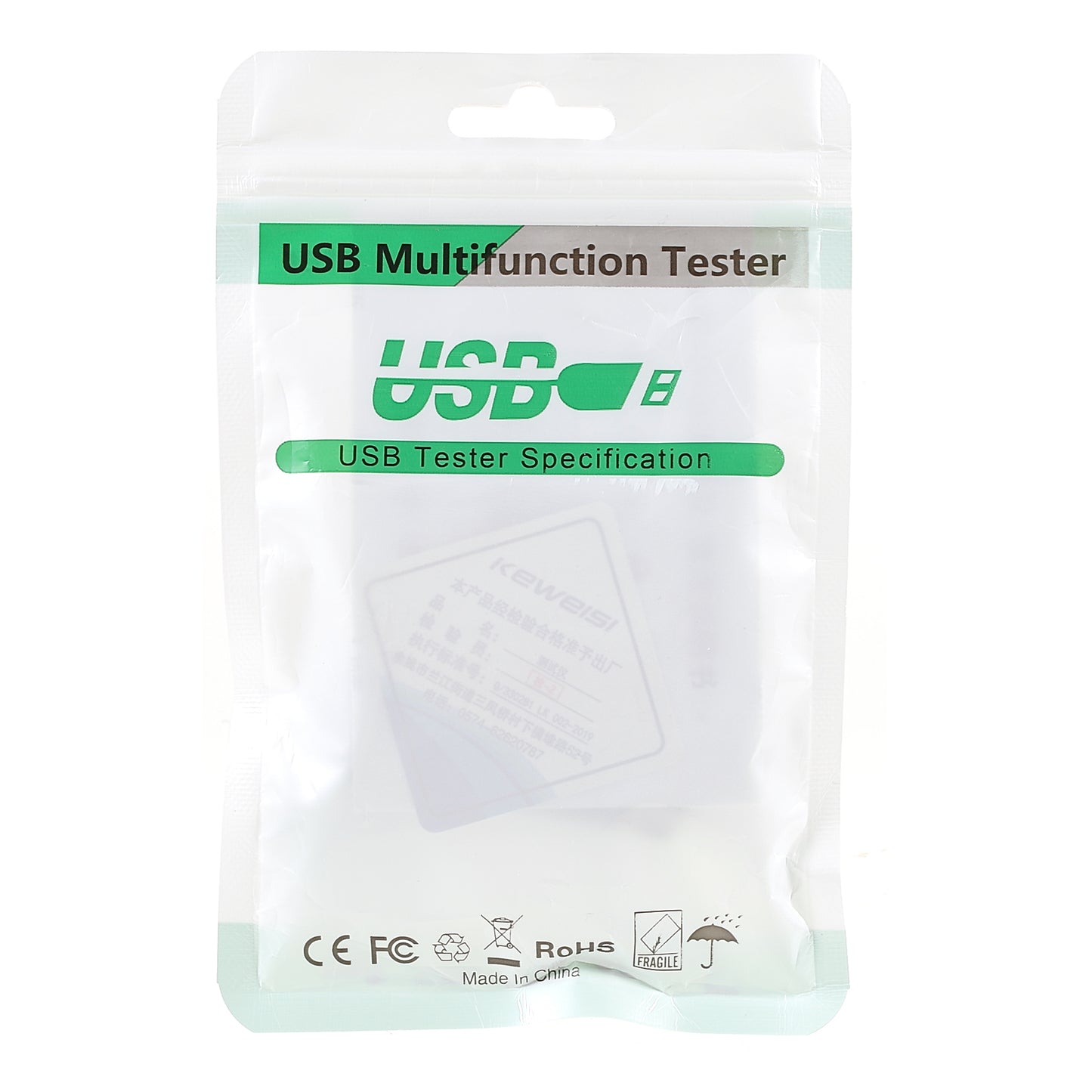 KWS-1902C Type-C Interface USB Multi-function Tester Portable Mini Tester Current/Voltage Detector with LED Screen