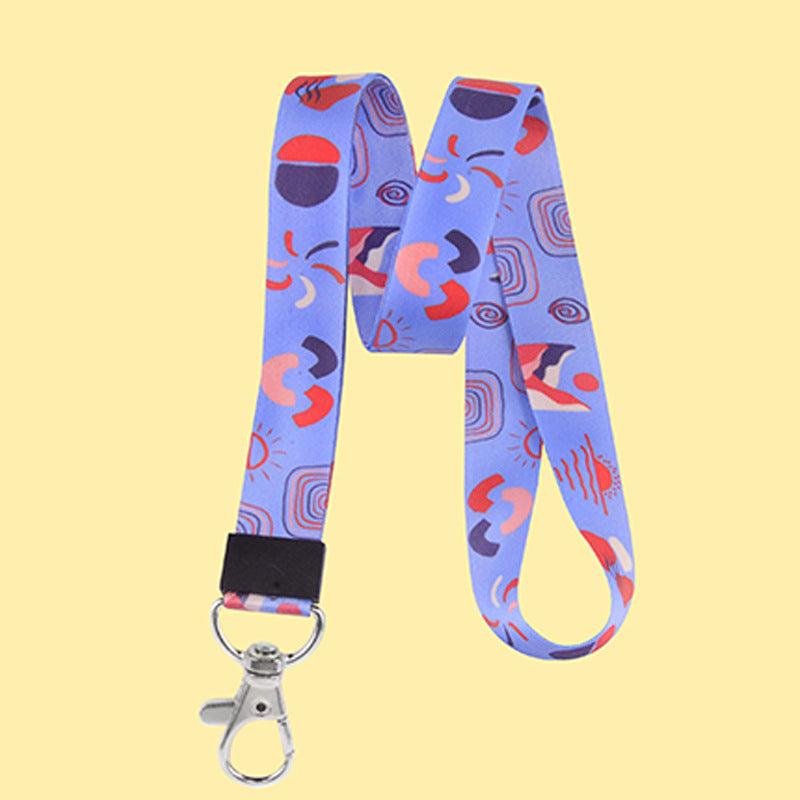 10Pcs / Pack Cartoon Pattern Neck Strap Mobile Phone Lanyard Name Tag Work Card Neck Hanging Rope