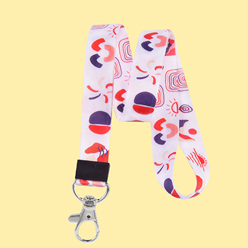 10Pcs / Pack Cartoon Pattern Neck Strap Mobile Phone Lanyard Name Tag Work Card Neck Hanging Rope