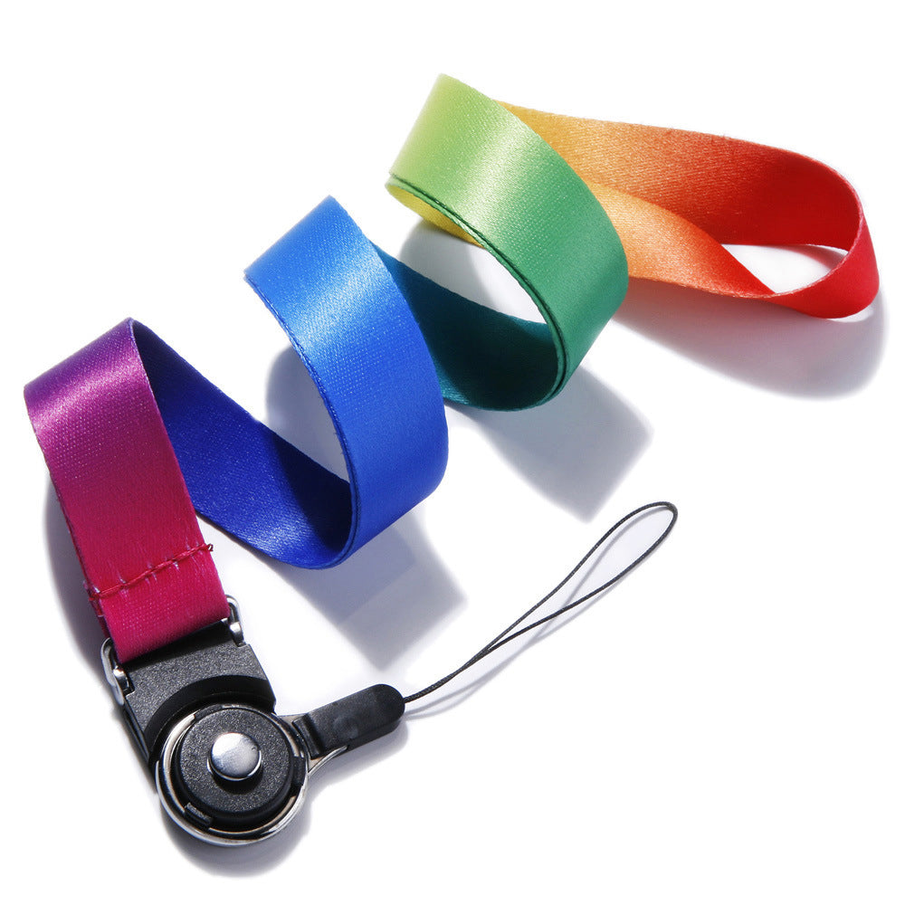 10Pcs / Pack Detachable Finger Ring Lanyard Rotating Buckle Mobile Phone Name Tag Neck Strap