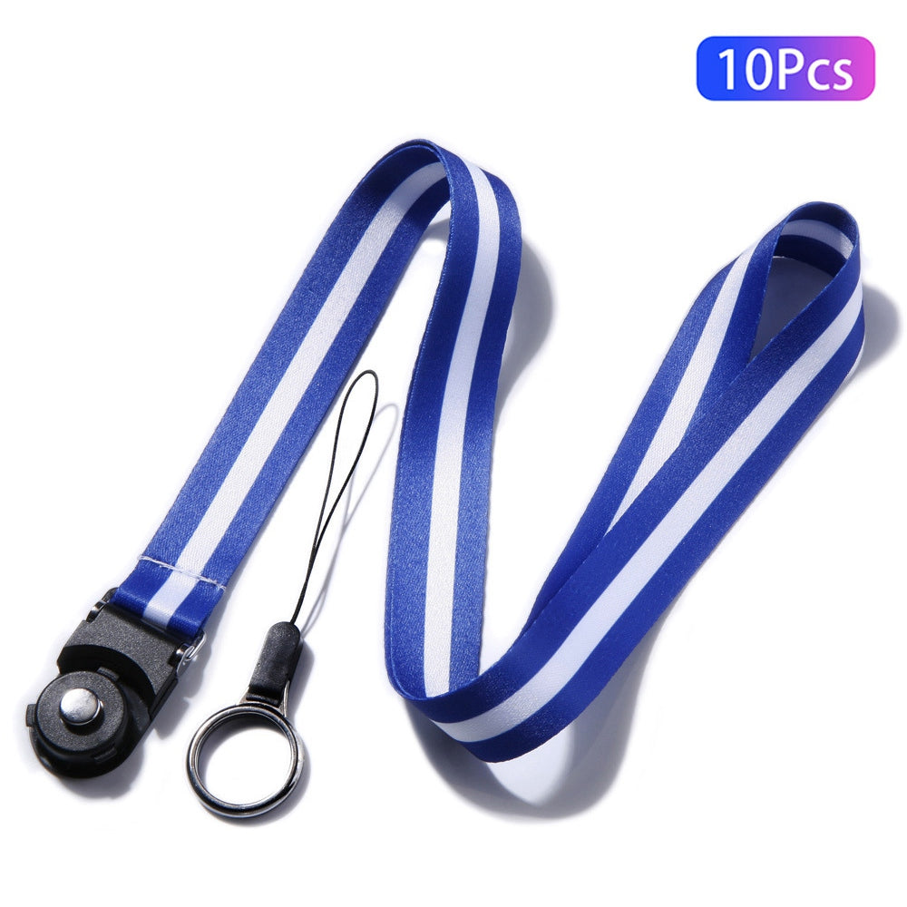 10Pcs / Pack Detachable Finger Ring Lanyard Rotating Buckle Mobile Phone Name Tag Neck Strap