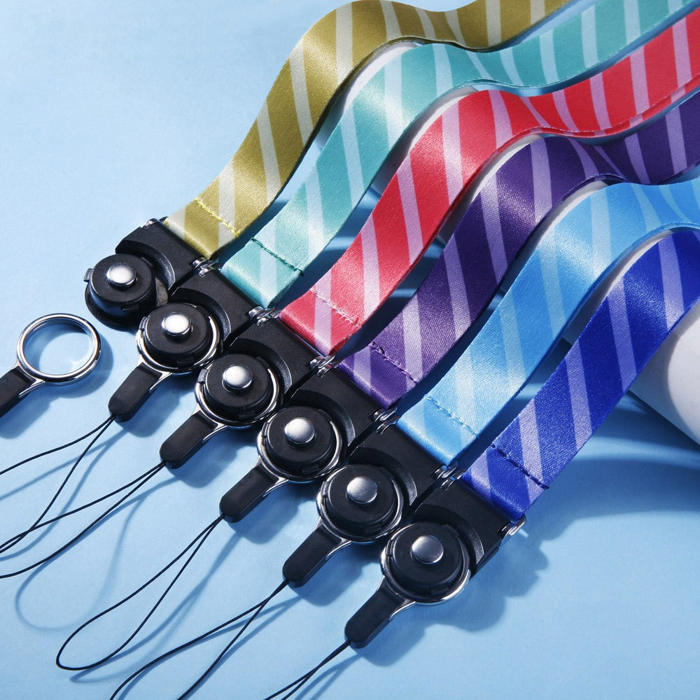 10Pcs / Pack Detachable Finger Ring Lanyard Rotating Buckle Mobile Phone Name Tag Neck Strap