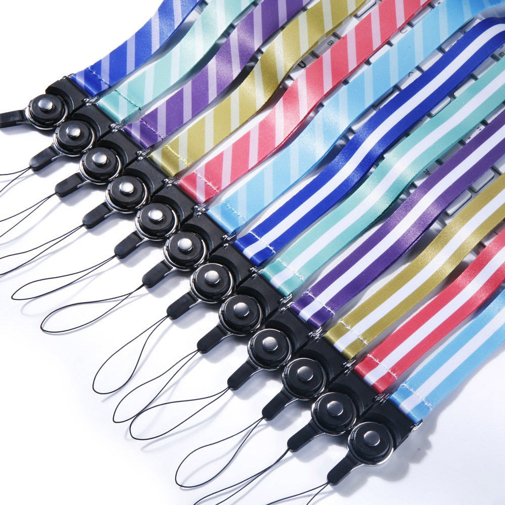10Pcs / Pack Detachable Finger Ring Lanyard Rotating Buckle Mobile Phone Name Tag Neck Strap