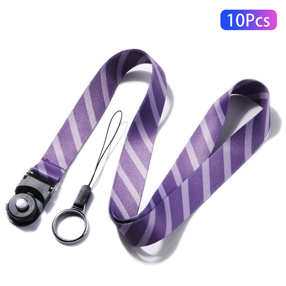 10Pcs / Pack Detachable Finger Ring Lanyard Rotating Buckle Mobile Phone Name Tag Neck Strap