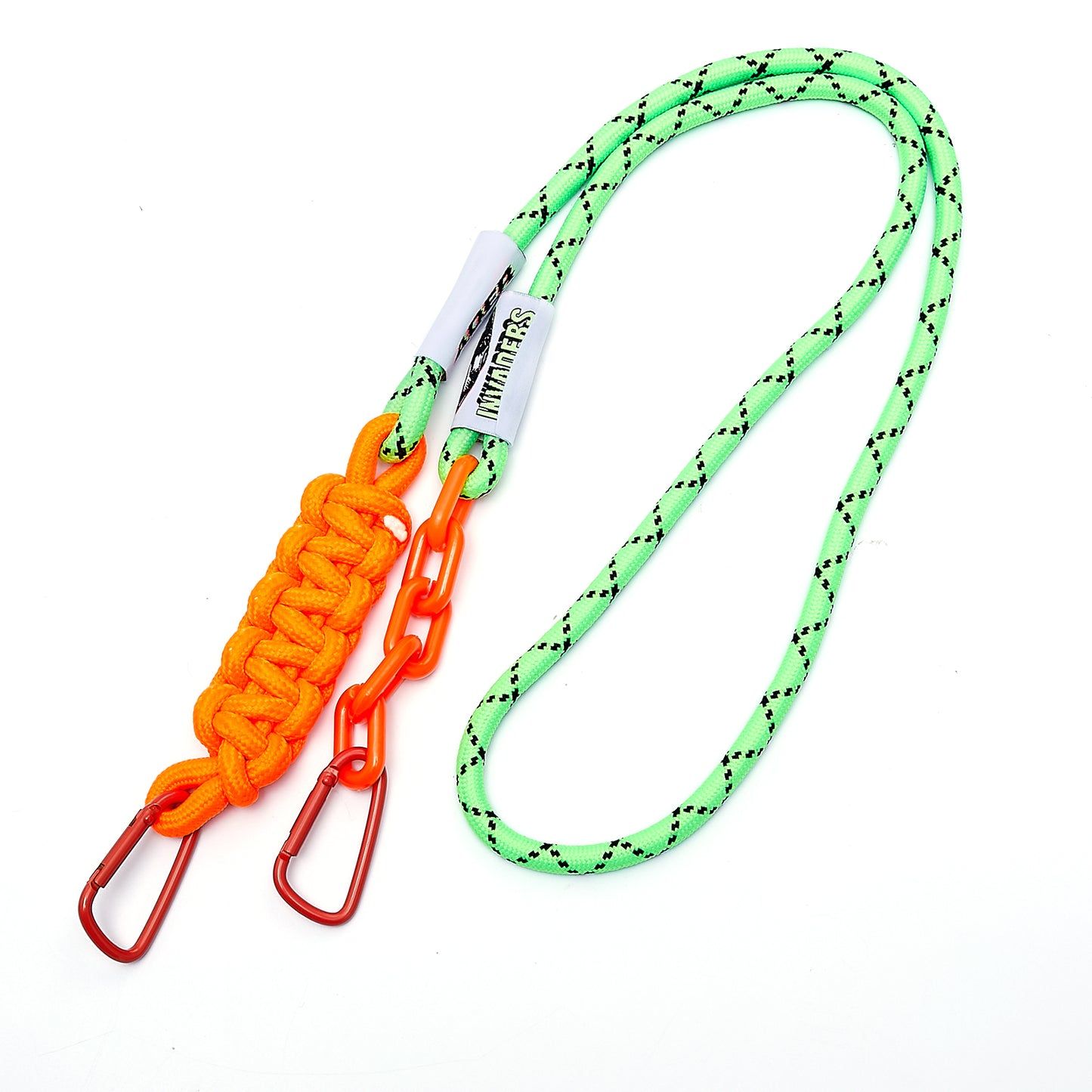 1m Braided Rope Design Fluorescent Neck Rope Universal Cell Phone Lanyard Crossbody Strap with Transparent Patch