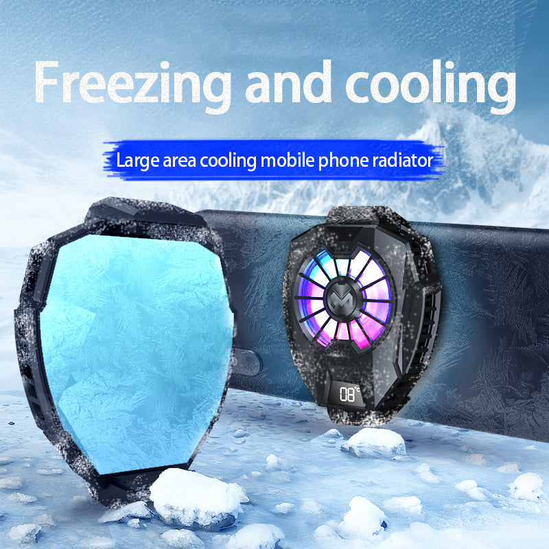 MEMO DL05 Lightweight Mobile Phone Cooler Cooling Fan Portable Cell Phone Radiator with LED Screen for iPhone Samsung Huawei Xiaomi
