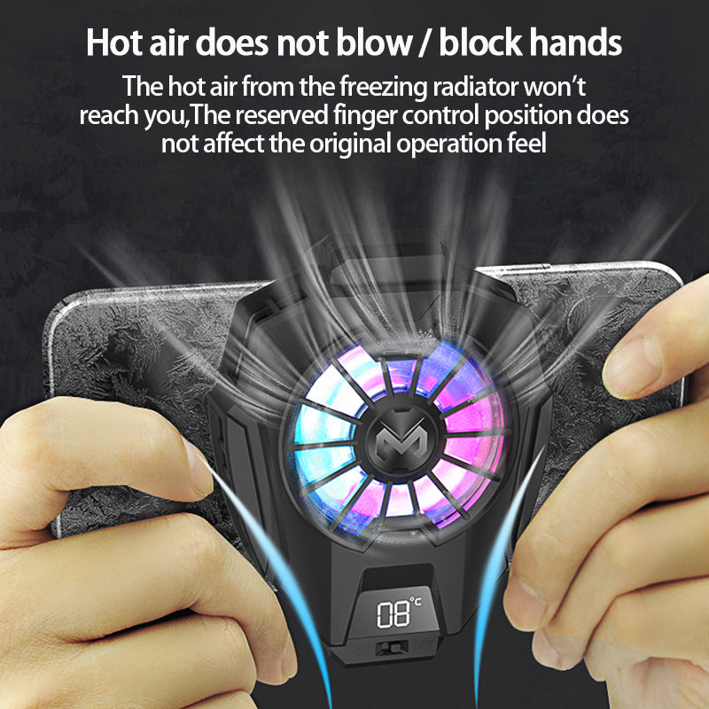 MEMO DL05 Lightweight Mobile Phone Cooler Cooling Fan Portable Cell Phone Radiator with LED Screen for iPhone Samsung Huawei Xiaomi