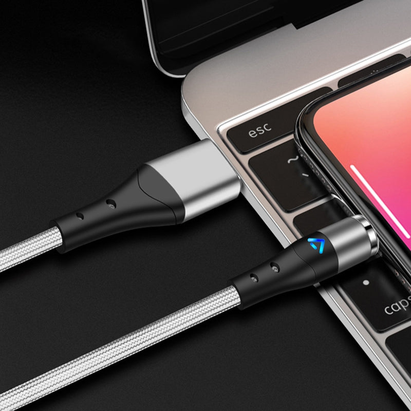 1m 3A Magnetic Attraction Nylon Braided Charging Cable USB Data Cord (No Magnetic Adapter)