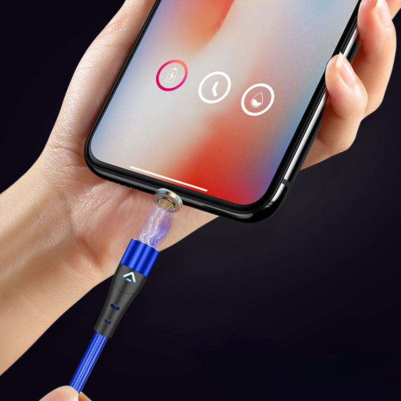 1m 3A Magnetic Attraction Nylon Braided Charging Cable USB Data Cord (No Magnetic Adapter)