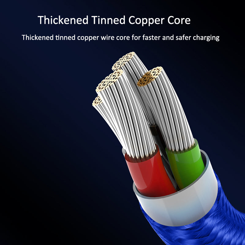 1m 3A Magnetic Attraction Nylon Braided Charging Cable USB Data Cord (No Magnetic Adapter)
